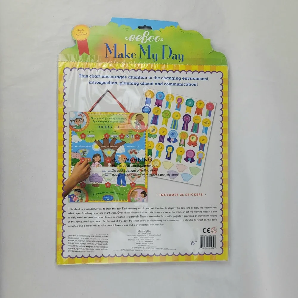 eeBoo Make My Day Interactive Chart Kids Daily Calendar Weather Season Stickers